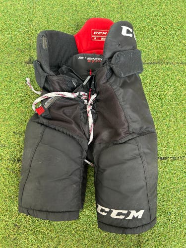 Black Junior Small CCM JetSpeed FT370 Hockey Pants (Used)