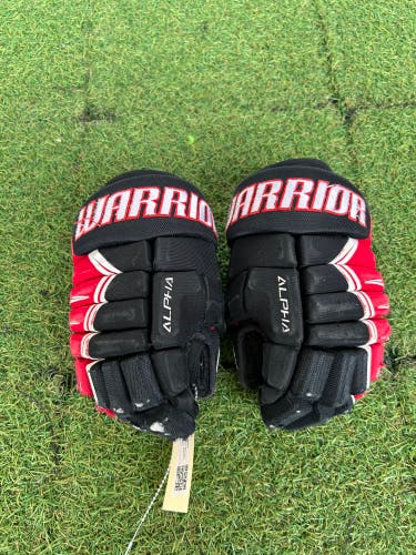Red Junior Warrior Alpha DX3 Gloves 10" (Used)