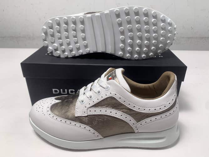 Duca Del Cosma Serena Golf Shoes White Women's SZ 8 NIB