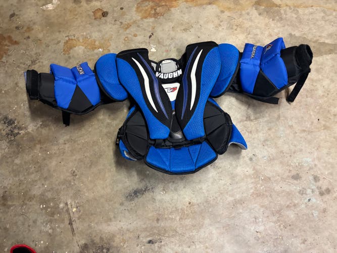 Vaughn Goalie Chest & Arm Protector - Blue/Black/Grey - Used