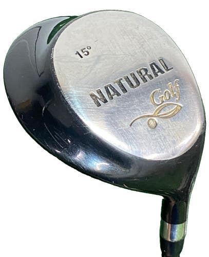Natural Golf 3 Wood 15* RH Men's Stiff Graphite 43.5" Good Original Palm Grip