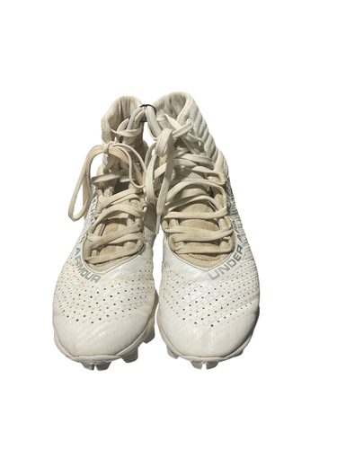 Used Under Armour Jr FB Cleats White Junior 05.5 11834-S000057555