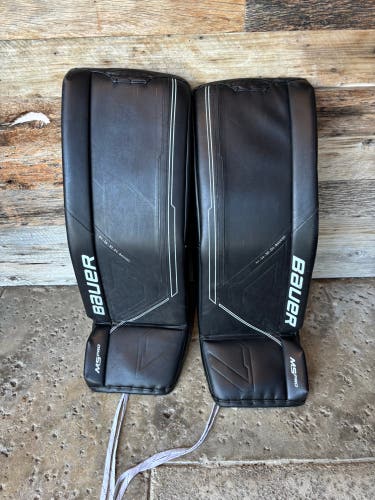 Black 34" Senior Bauer Supreme M5 Pro Goalie Leg Pads