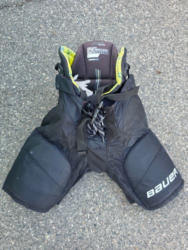 Black Junior Medium Bauer HP Elite Hockey Pants