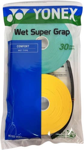 Yonex  Super GRAP Tennis Racquet Overgrip (Green/Yellow) – 30-Pack in...