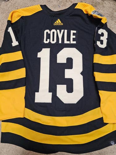 CHARLIE COYLE 2023 Winter Classic Boston Bruins Game Worn Used Hockey Jersey