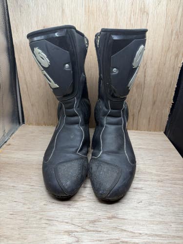 Sidi Motorcycle Boots Used Black Leather Motorcycle Boots EU47 US12.5