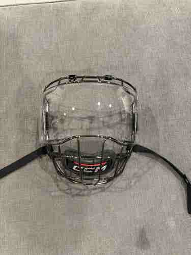 CCM HVR Hybrid Visor Size M/L (Black / Chrome)