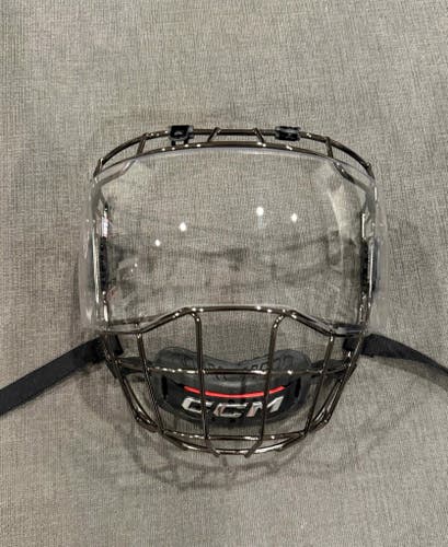 CCM HVR Hybrid Visor Size M/L (Black / Chrome)