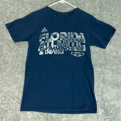 Florida Atlantic Owls FAU Mens Shirt Small Navy White Adidas NCAA Swimming Tee