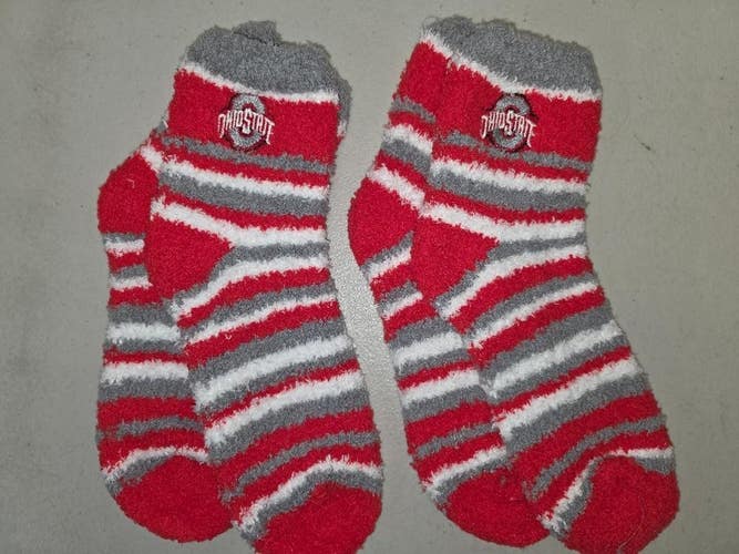 ST28 Mens NCAA OHIO STATE BUCKEYES Crew Socks Lot of 2 Pair LARGE New