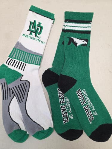 ST3 Mens NCAA NORTH DAKOTA STATE BISON Crew Socks Lot of 2 Pair LARGE New