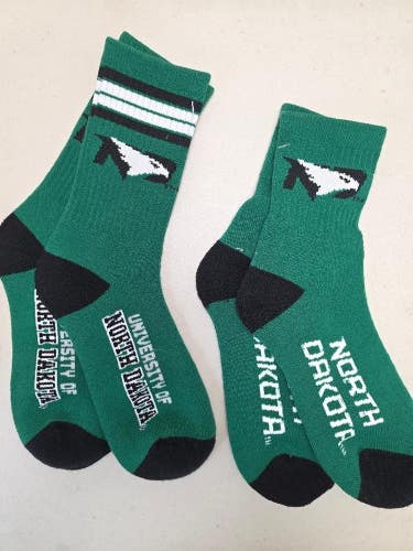 ST6 Mens NCAA NORTH DAKOTA STATE BISON Crew Socks Lot of 2 Pair LARGE New