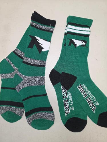 ST7 Mens NCAA NORTH DAKOTA STATE BISON Crew Socks Lot of 2 Pair LARGE New