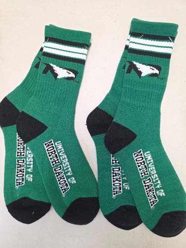 ST9 Mens NCAA NORTH DAKOTA STATE BISON Crew Socks Lot of 2 Pair LARGE New