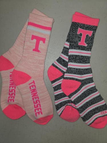 ST31 Mens NCAA TENNESSEE VOLUNTEERS Crew Socks Lot of 2 Pair MEDIUM New