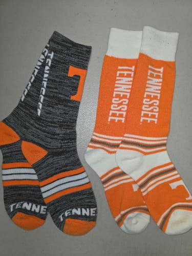 ST33 Mens NCAA TENNESSEE VOLUNTEERS Crew Socks Lot of 2 Pair MEDIUM New