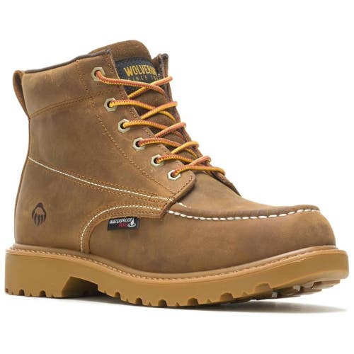 Wolverine Floorhand W230025 Mens 10 Tan 6" Waterproof Moc Toe Work Boots RHS9571