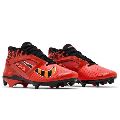 Nike Alpha Menace 4 Pro FQ3984-600 Men's 11 Red Molded Football Cleats RHS9610
