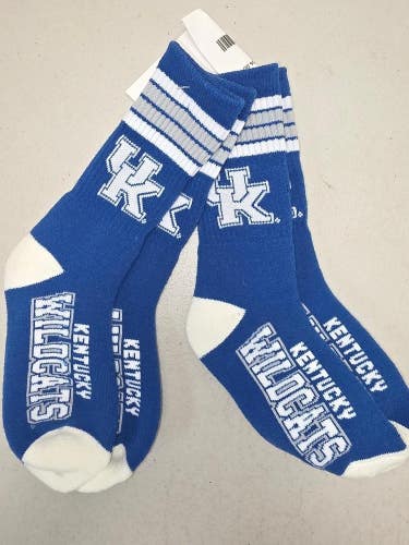ST63 YOUTH 1-3 NCAA KENTUCKY WILDCATS Crew Socks Lot of 2 Pair New