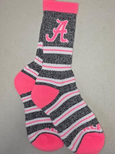 ST6a MENS NCAA ALABAMA CRIMSON TIDE Crew Socks Lot of 1 Pair MEDIUM New