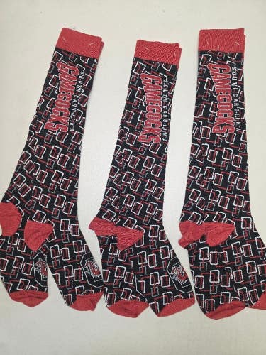ST5 Mens NCAA SOUTH CAROLINA GAMECOCKS Crew Socks Lot of 3 Pair MEDIUM New