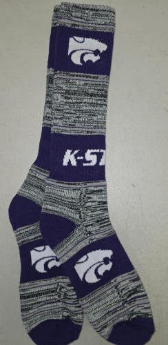 ST1 Mens NCAA KANSAS STATE WILDCATS Crew Socks Lot of 1 Pair LARGE New