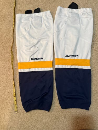 White Senior Large Bauer Socks (Used)