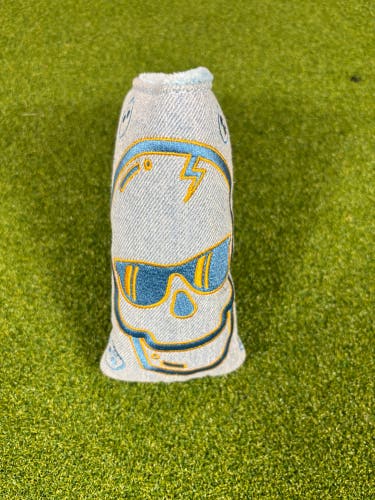 SWAG Golf Denim On Denim Skull Blade Putter Headcover Canadian Tuxedo