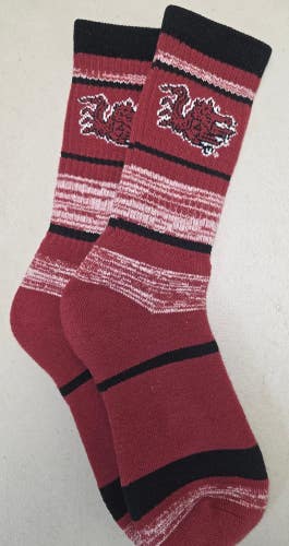 ST6 Mens NCAA SOUTH CAROLINA GAMECOCKS Crew Socks Lot of 1 Pair LARGE New