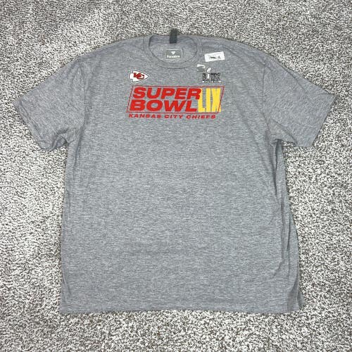 Kansas City Chiefs Shirt Mens 3XL Gray NFL Football Super Bowl LIX Roster Tee