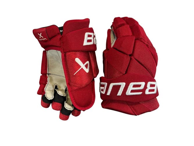 Used Bauer UNO PRO STOCK Senior Gloves Red 13" 11873-S000249769