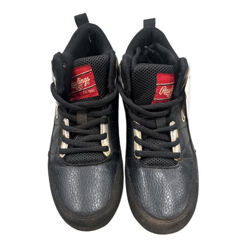 Used Rawlings B/W CLEAT BB/SB Cleats Black Junior 03 11850-S000025937