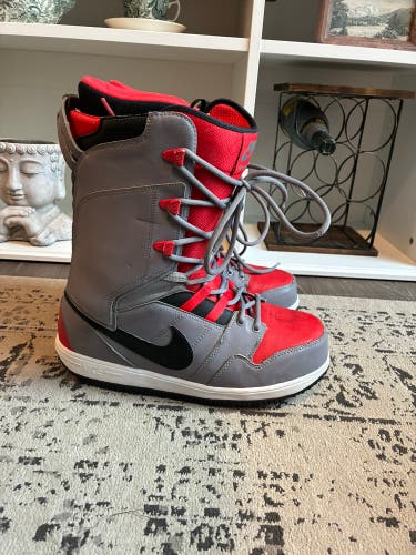 Nike SB Vapen Snowboard Boots Men's Size 10.5 Grey Red 447125-006 Vintage Rare