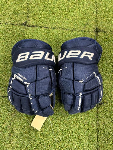 Blue Senior Bauer Supreme 3S Pro Gloves 13" (Used)
