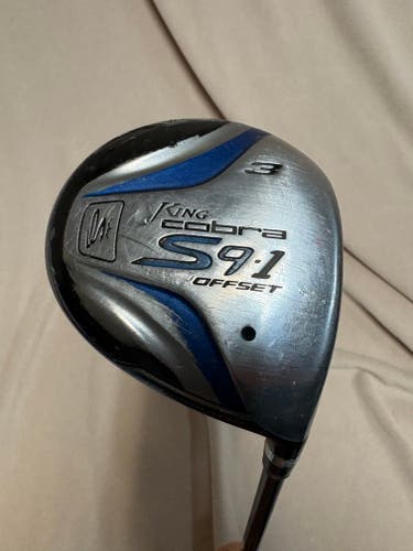 Men's King Cobra S91 Offset Right Handed Fairway Wood Regular Flex 3 Wood Graphite Shaft (Used)