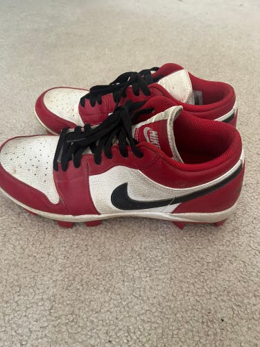 Men's Air Jordan 1 Retro MCS Low Baseball Cleats “Chicago" Colorway Size M 11.0 (W 12.0)
