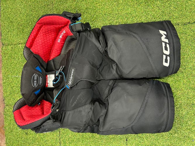 Black Senior Medium CCM JetSpeed FT6 Pro Hockey Pants (Used)