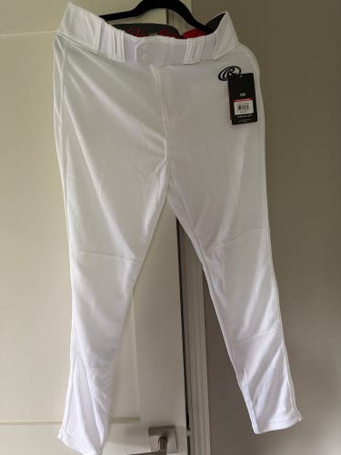 White Men's Medium Adult Rawlings Game Pants (New)