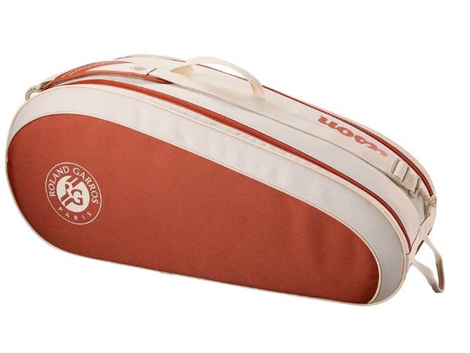 Wilson Roland Garros Team 6 Pack Tennis Racket Bag Cream/Clay Model 2025 (New)