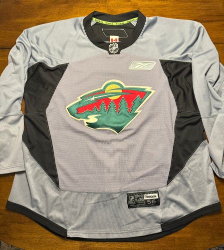 Minnesota Wild MiC Reebok Edge Practice Jersey Gray Size 56