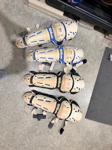 2 Pairs - Wilson Ez Gear 2.0 Catcher's Leg Guard (Used)