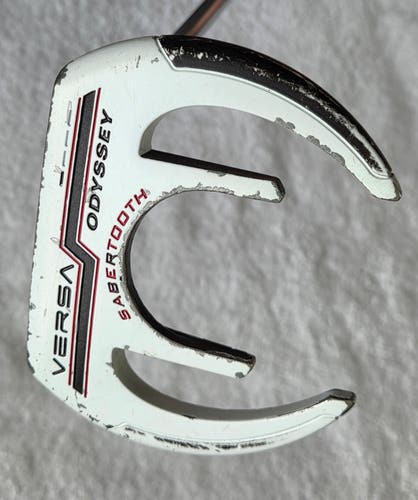 Odyssey Versa Sabertooth White Putter RH; Steel Shaft
