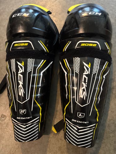 Senior CCM Tacks 3092 14" Shin Pads (Used)