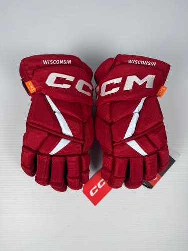 New 14" CCM JetSpeed FTW Pro Stock Hockey Gloves - Red