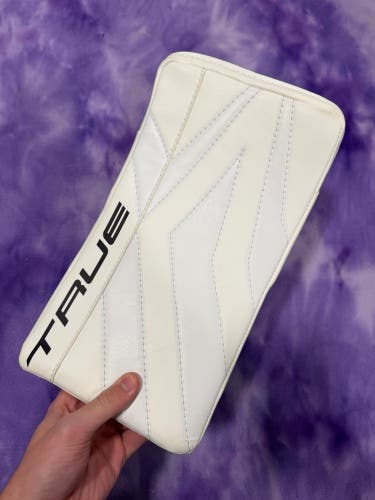 White Junior True Catalyst Goalie Blocker (New)
