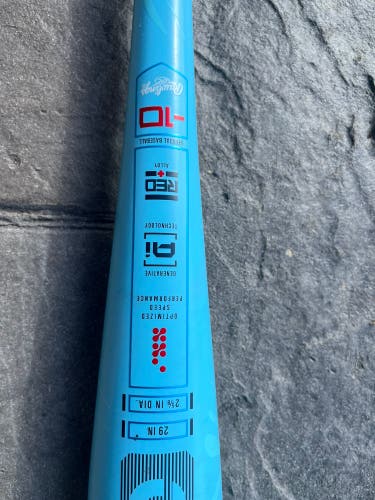 2023 Rawlings Clout Alloy USABat Certified Bat (-10) 19 oz 29" (Used)