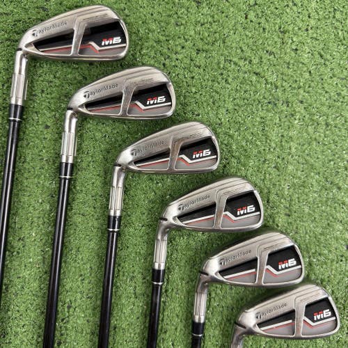 Taylormade M6 Iron Set 5-PW Fujikura Atmos 5A Senior A Flex Graphite Left Handed
