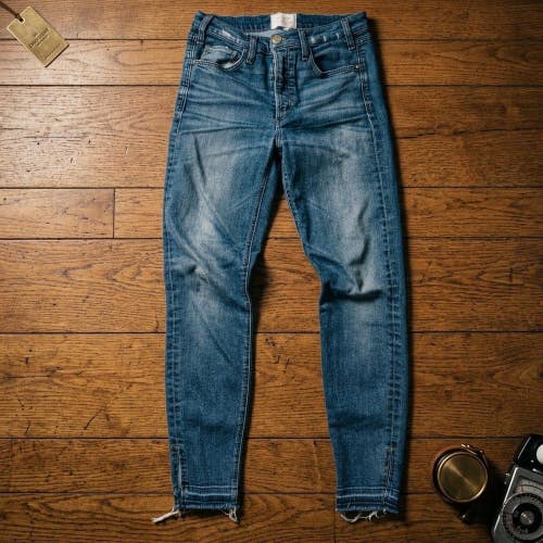 McGuire Denim Womens Distressed Blue Jeans Raw Hem Grunge Indie Sleaze