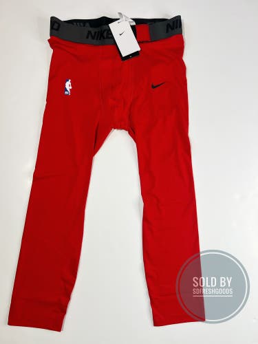 Nike Pro NBA Compression Tights 3/4 Pants Red Size